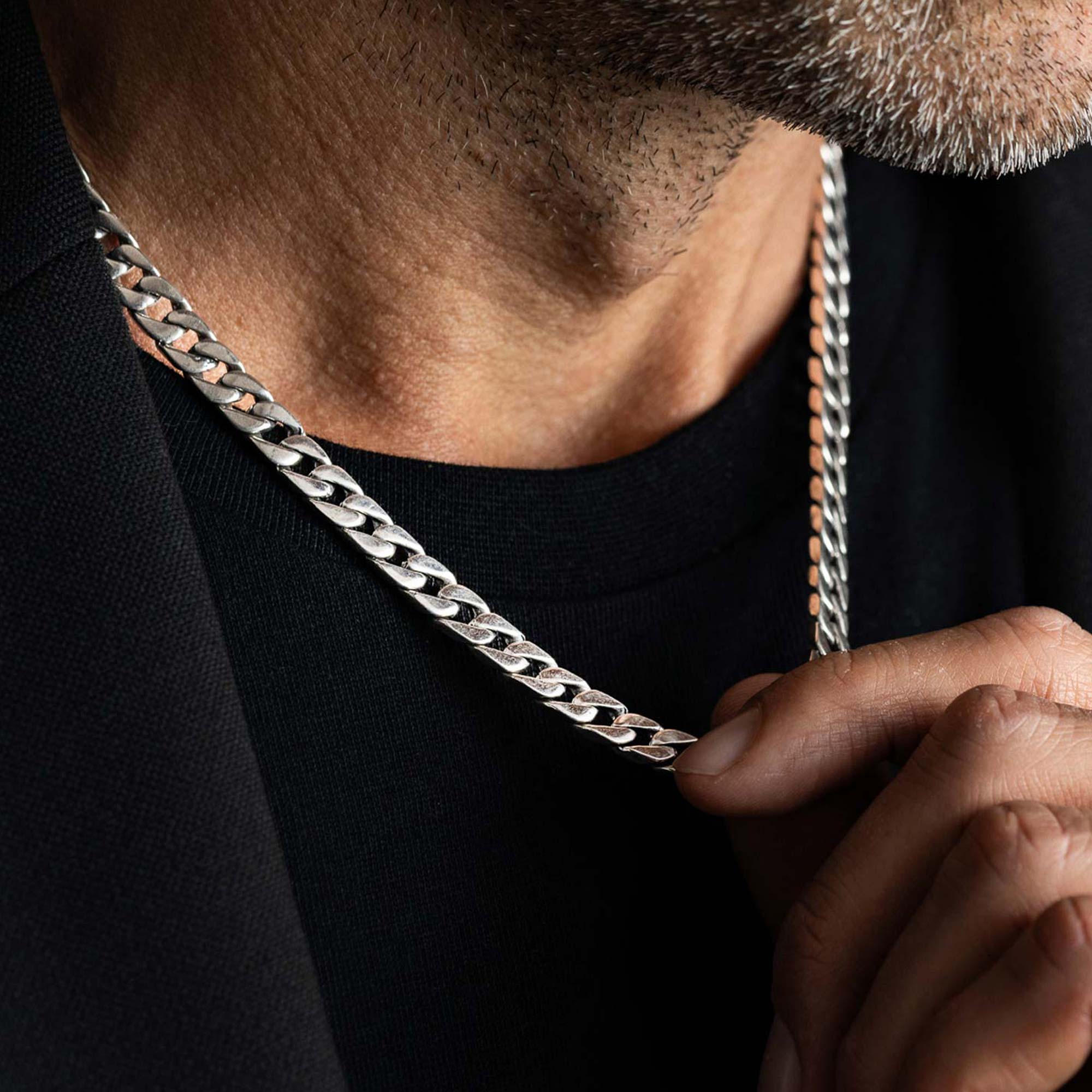 Sterling Silver Curb Chain Necklace - Cana | Ronatelli